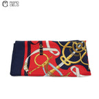 HERMES Blue and Red Scarf 73 cm