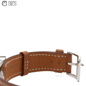 Watch White Face Brown Band Watch