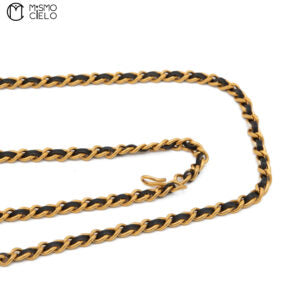 Clover 2-row Leather Chain Belt