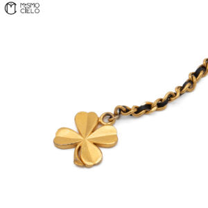 Clover 2-row Leather Chain Belt