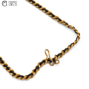 Clover 2-row Leather Chain Belt