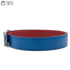 Silver H Belt Blue/Red