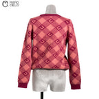 Knitted Intarsia Mohair Sweater