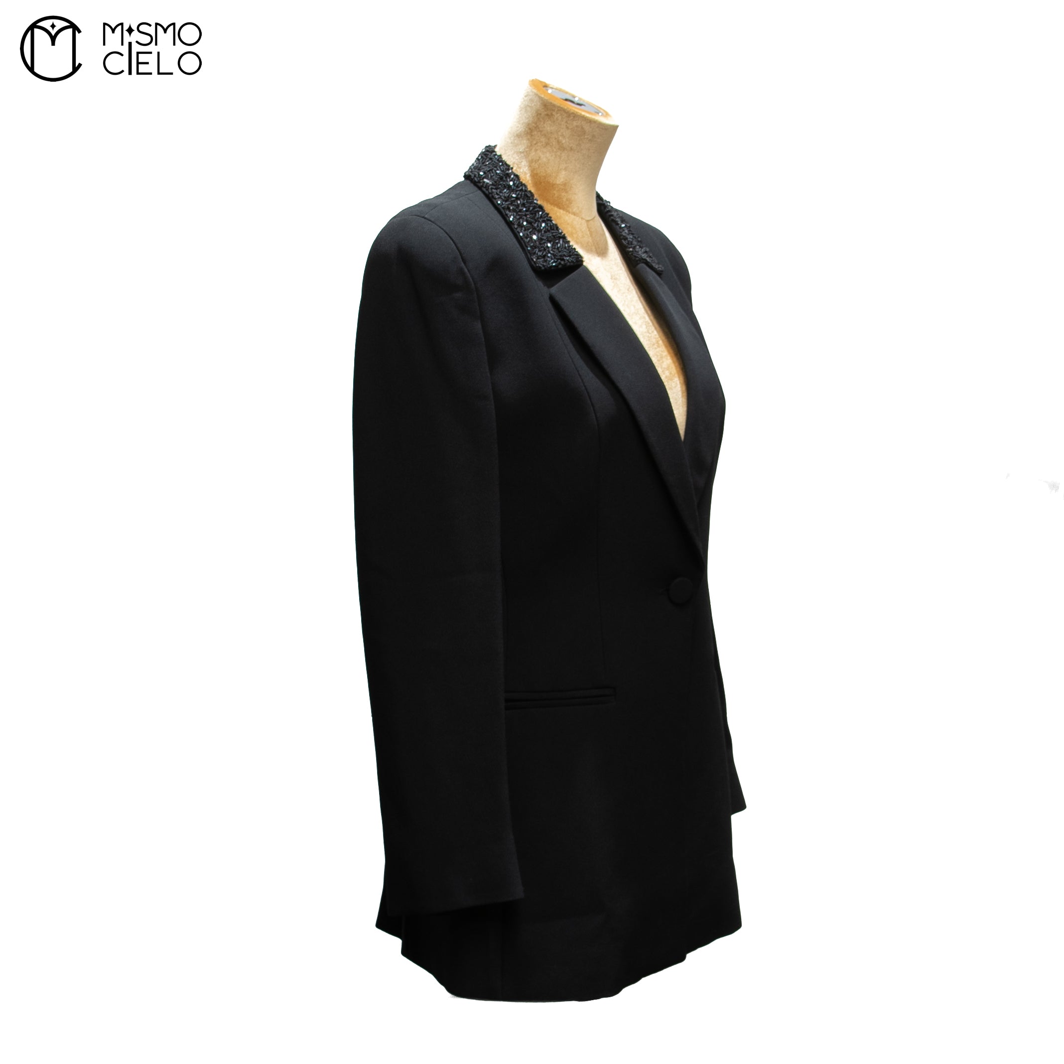 Jacket with Sequin Collar