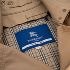 Beige Trench Coat Blue