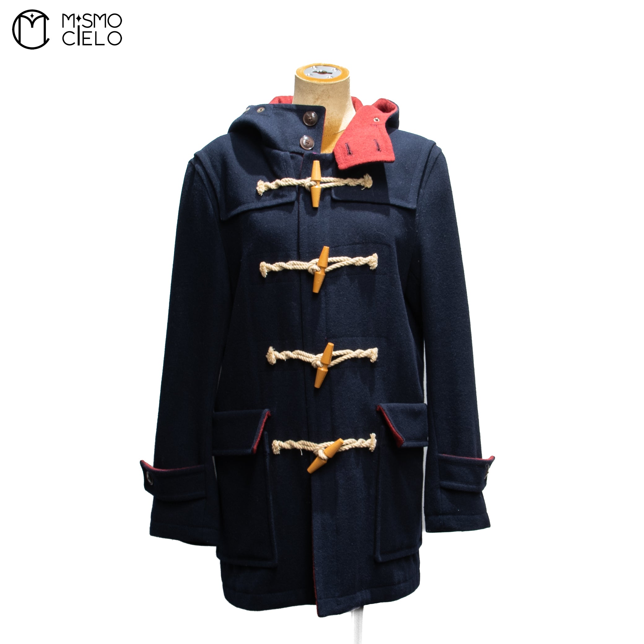 Navy Duffle Coat Black Label
