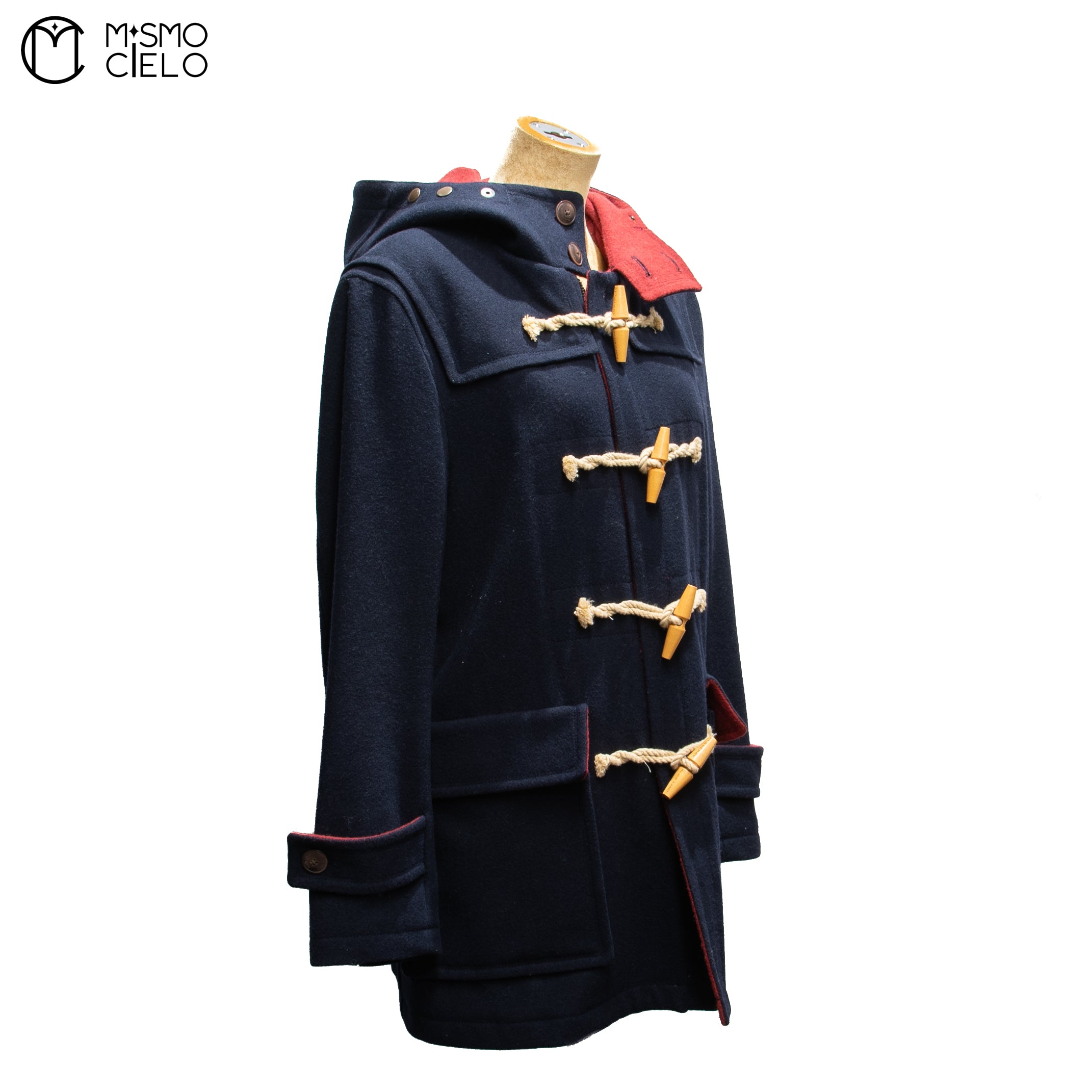 Navy Duffle Coat Black Label
