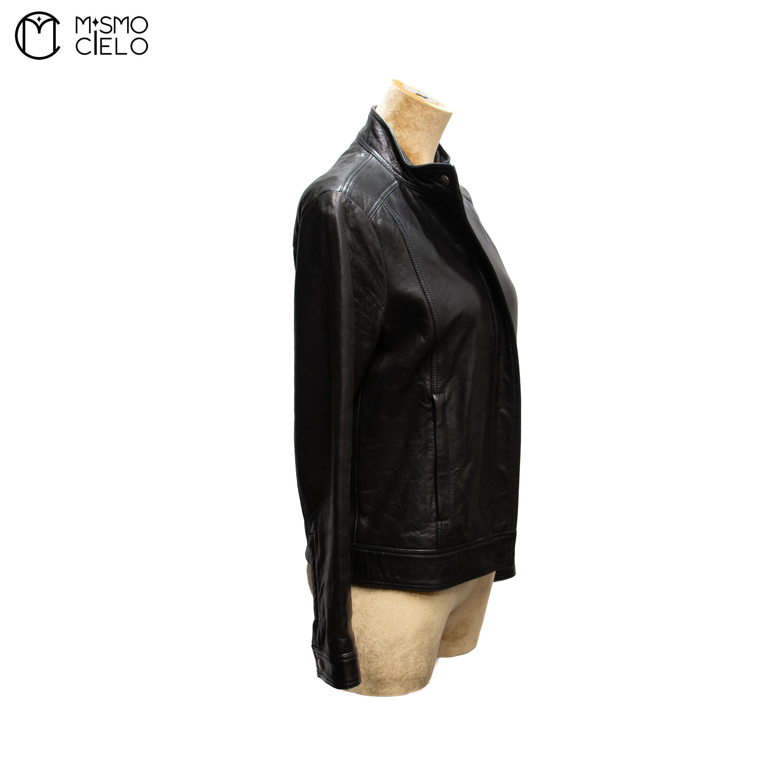 Leather Rider’s Jacket Black with Red Lining Size