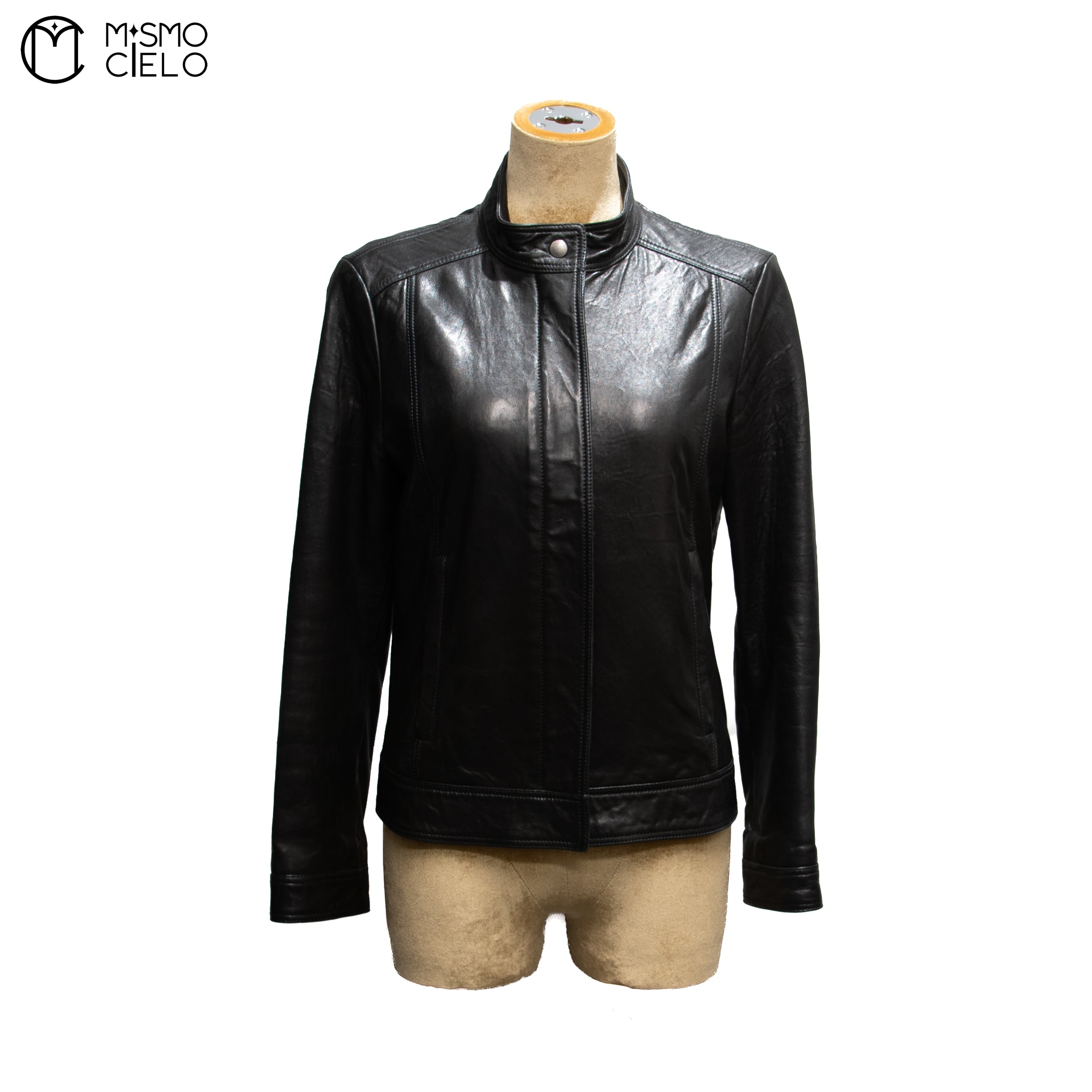 Leather Rider’s Jacket Black with Red Lining Size