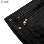 Leather Rider’s Jacket Black with Red Lining Size