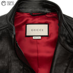 Leather Rider’s Jacket Black with Red Lining Size