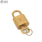 Gold Padlock and Key