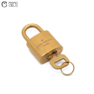 Gold Padlock and Key