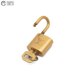 Gold Padlock and Key