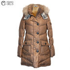 Brown Feather Down Coat Blue Label