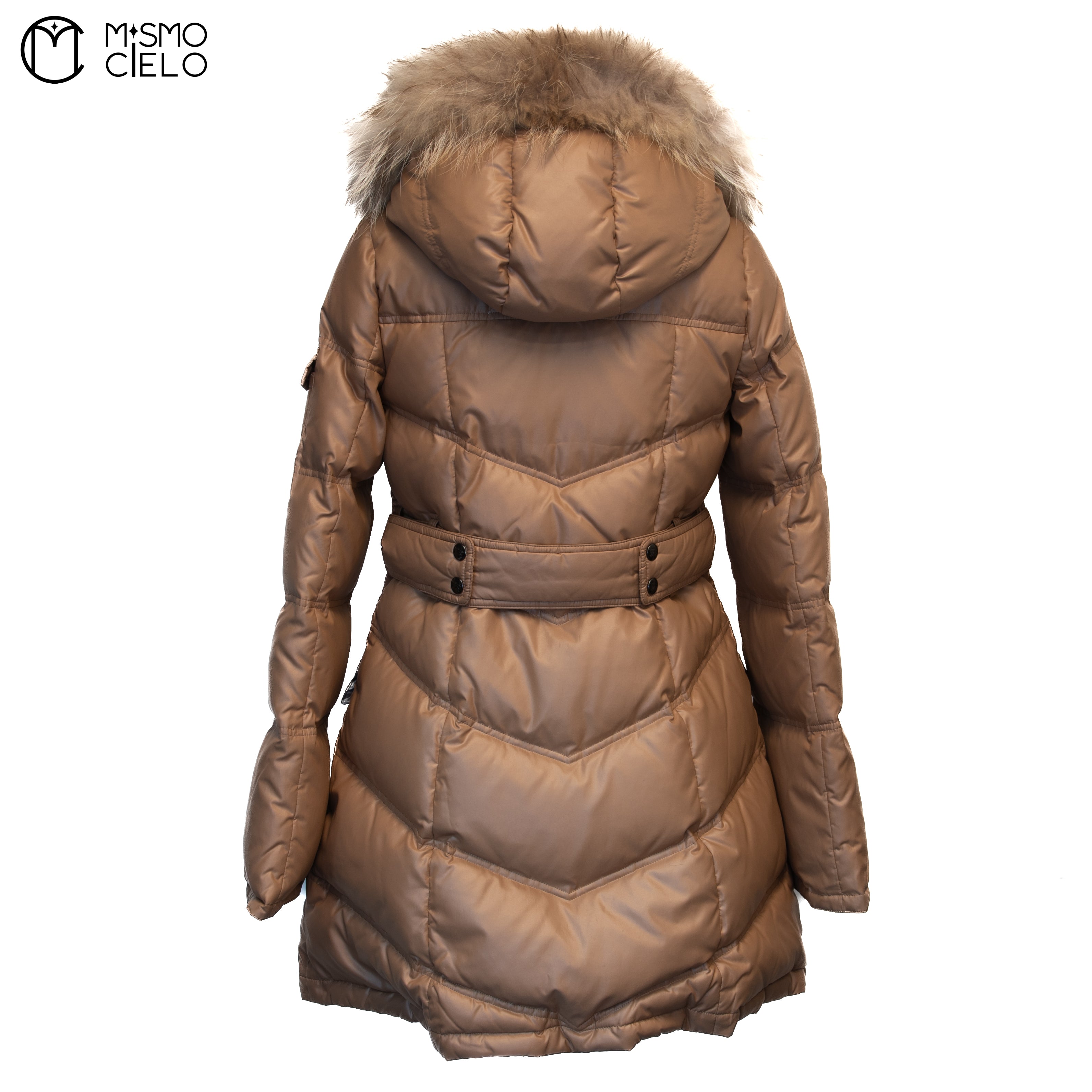 Brown Feather Down Coat Blue Label