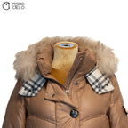 Brown Feather Down Coat Blue Label