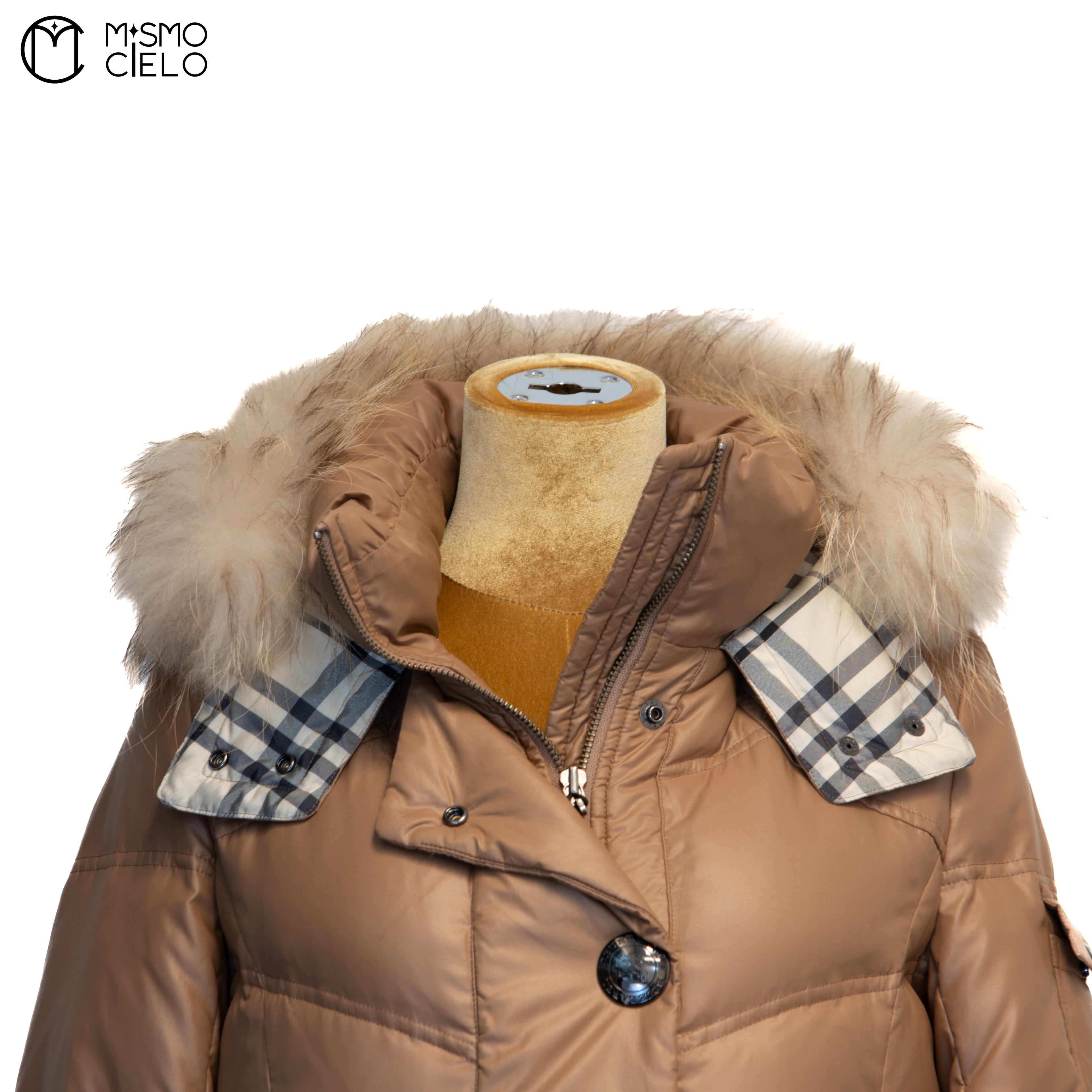 Brown Feather Down Coat Blue Label