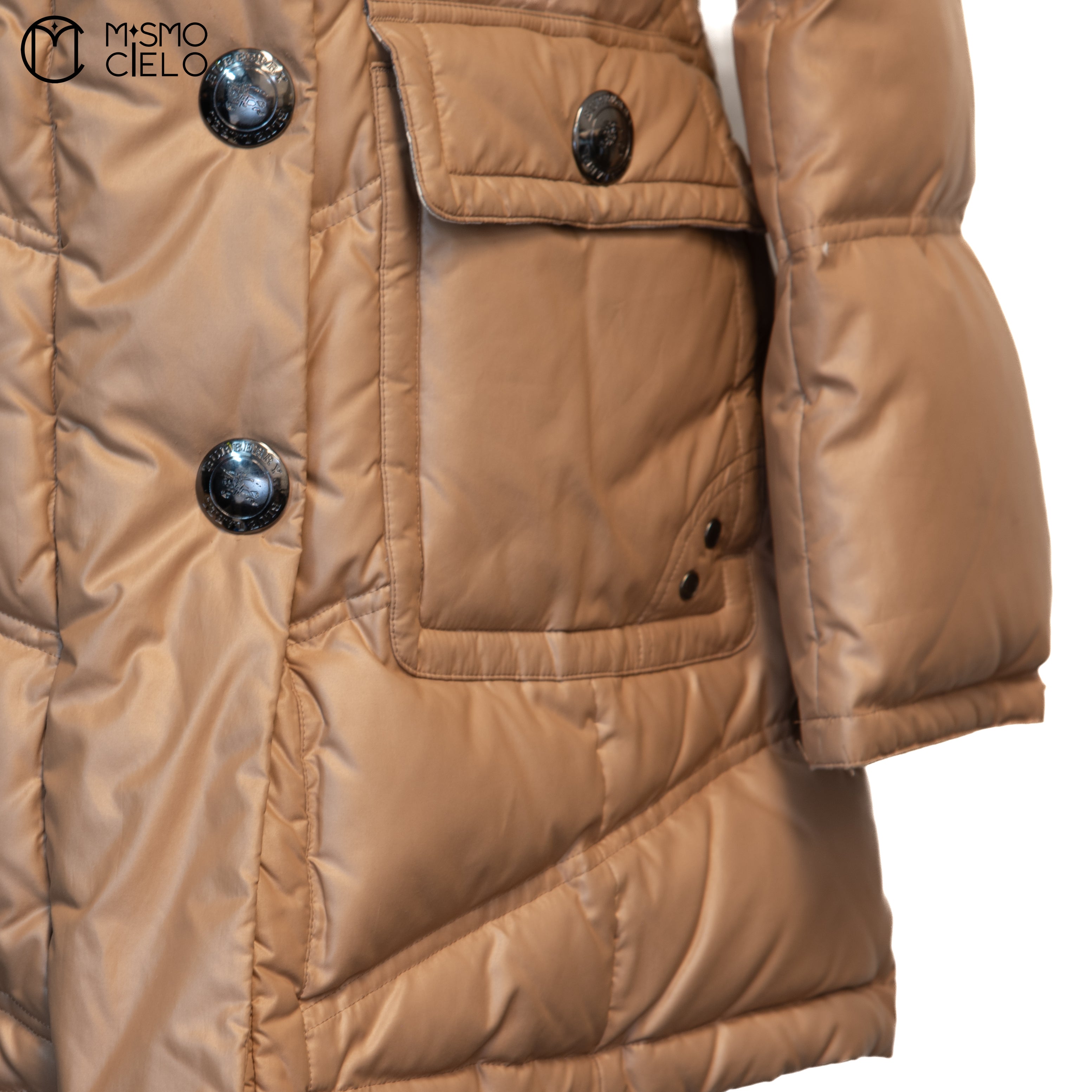 Brown Feather Down Coat Blue Label