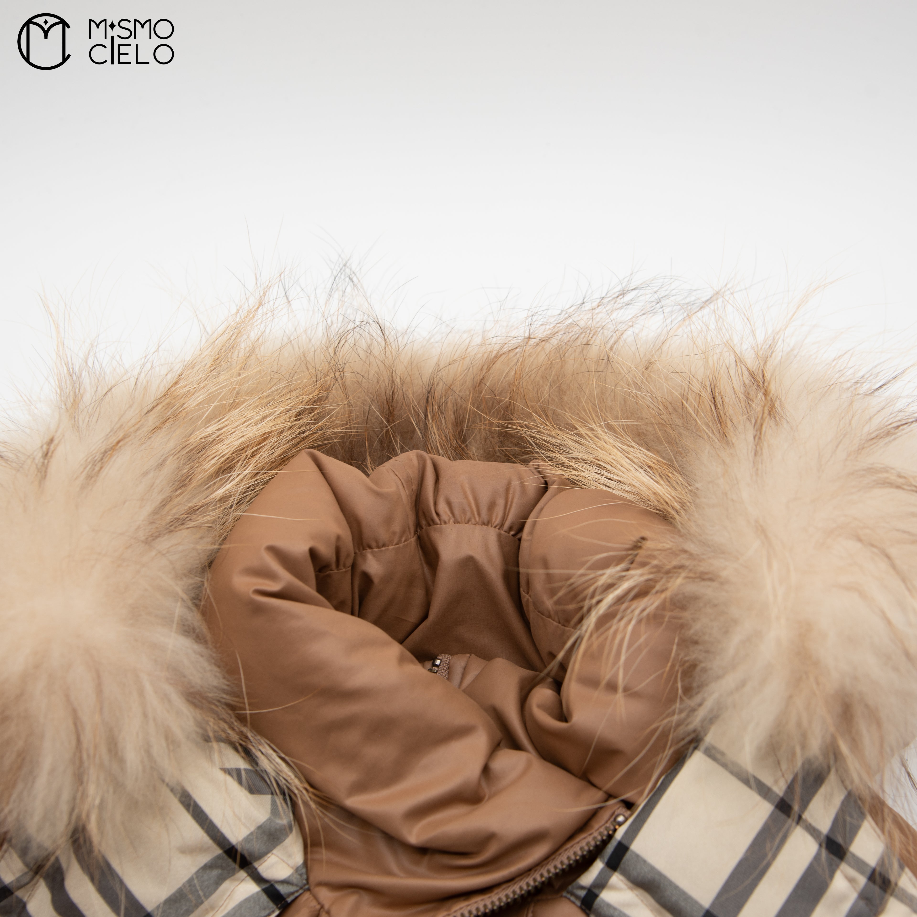 Brown Feather Down Coat Blue Label