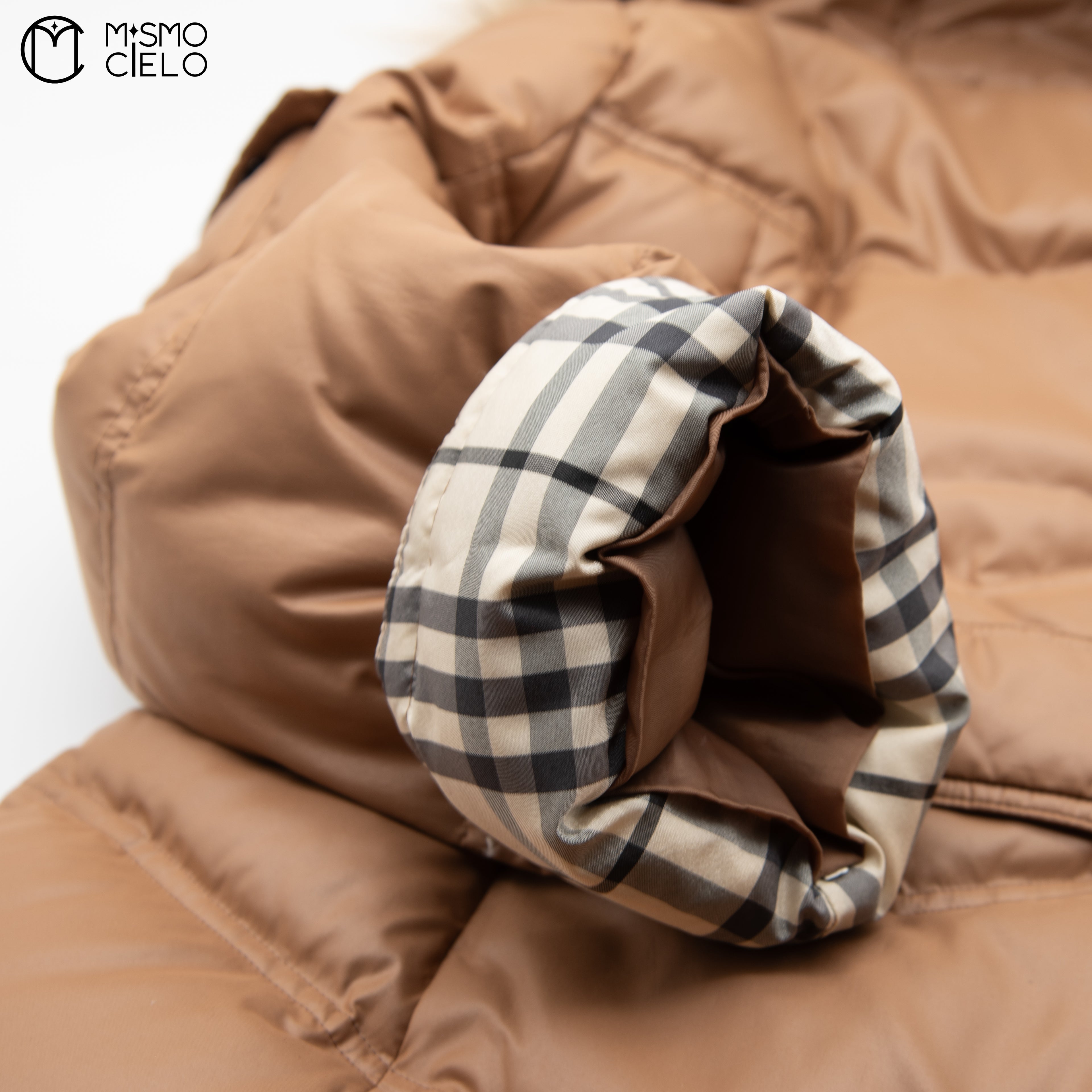 Brown Feather Down Coat Blue Label