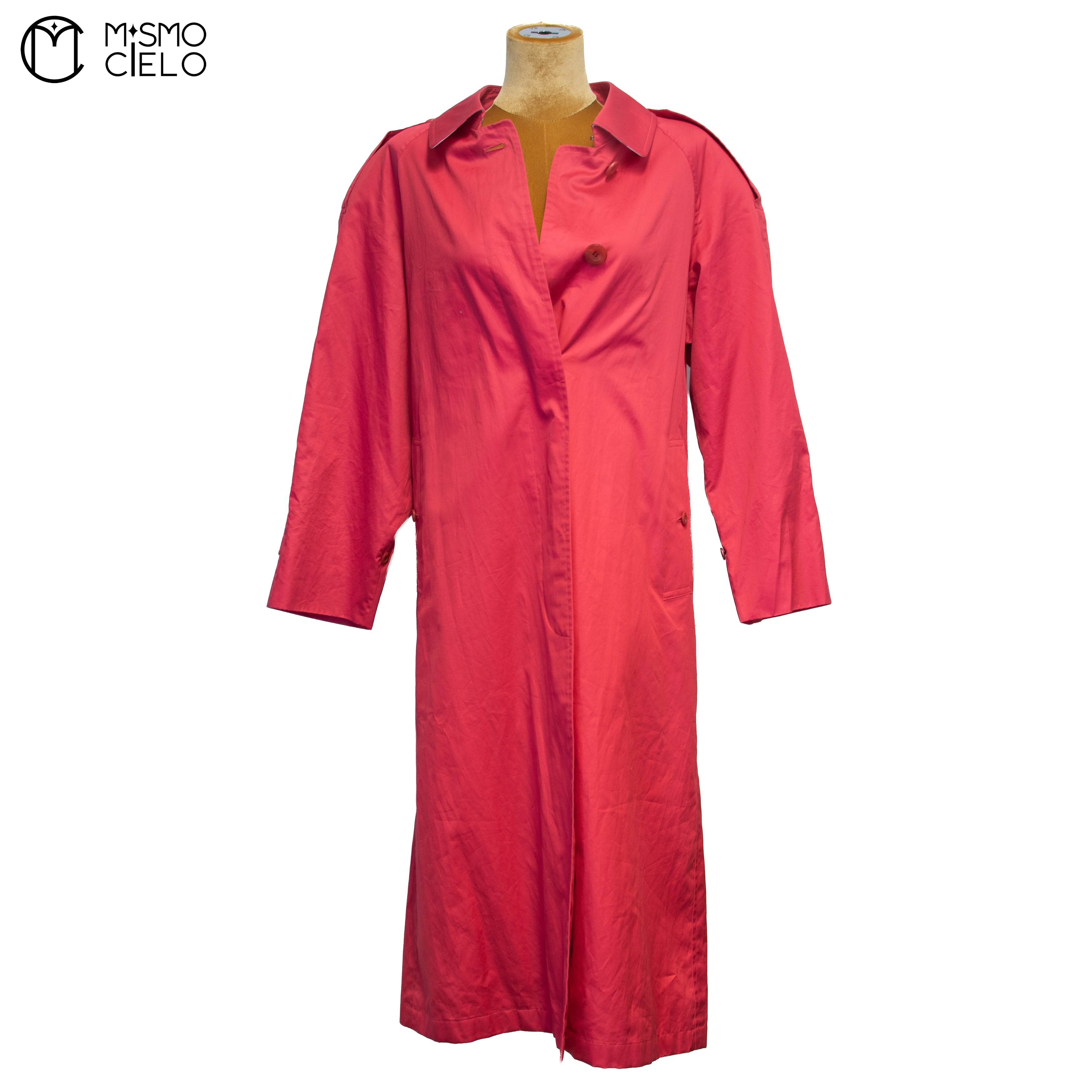 Fuchsia Trench Coat White London Label