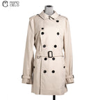 Heron Short Trench Coat White London Label