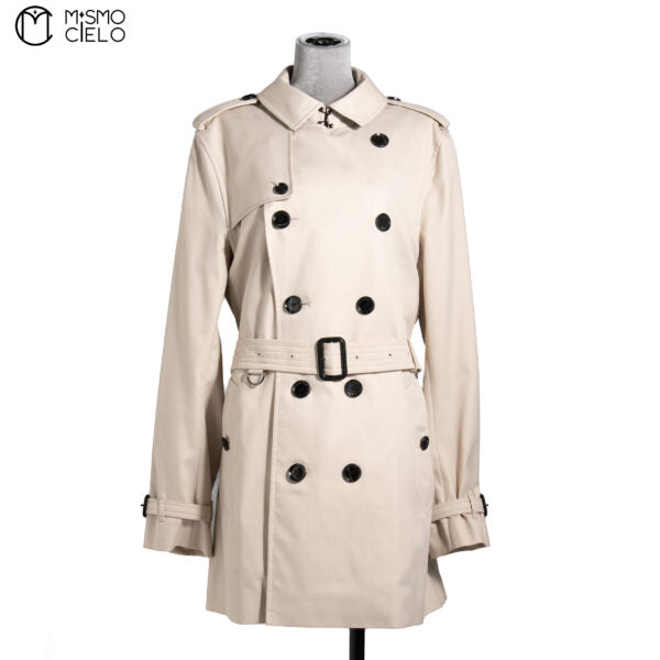 Heron Short Trench Coat White London Label