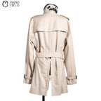 Heron Short Trench Coat White London Label