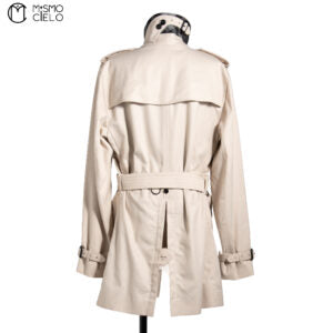 Heron Short Trench Coat White London Label