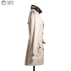 Heron Short Trench Coat White London Label
