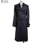 Dark Navy Trench Coat England Label
