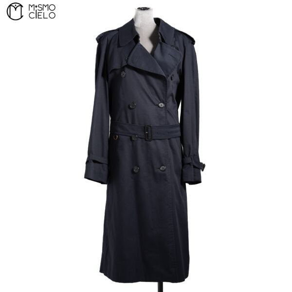 Dark Navy Trench Coat England Label