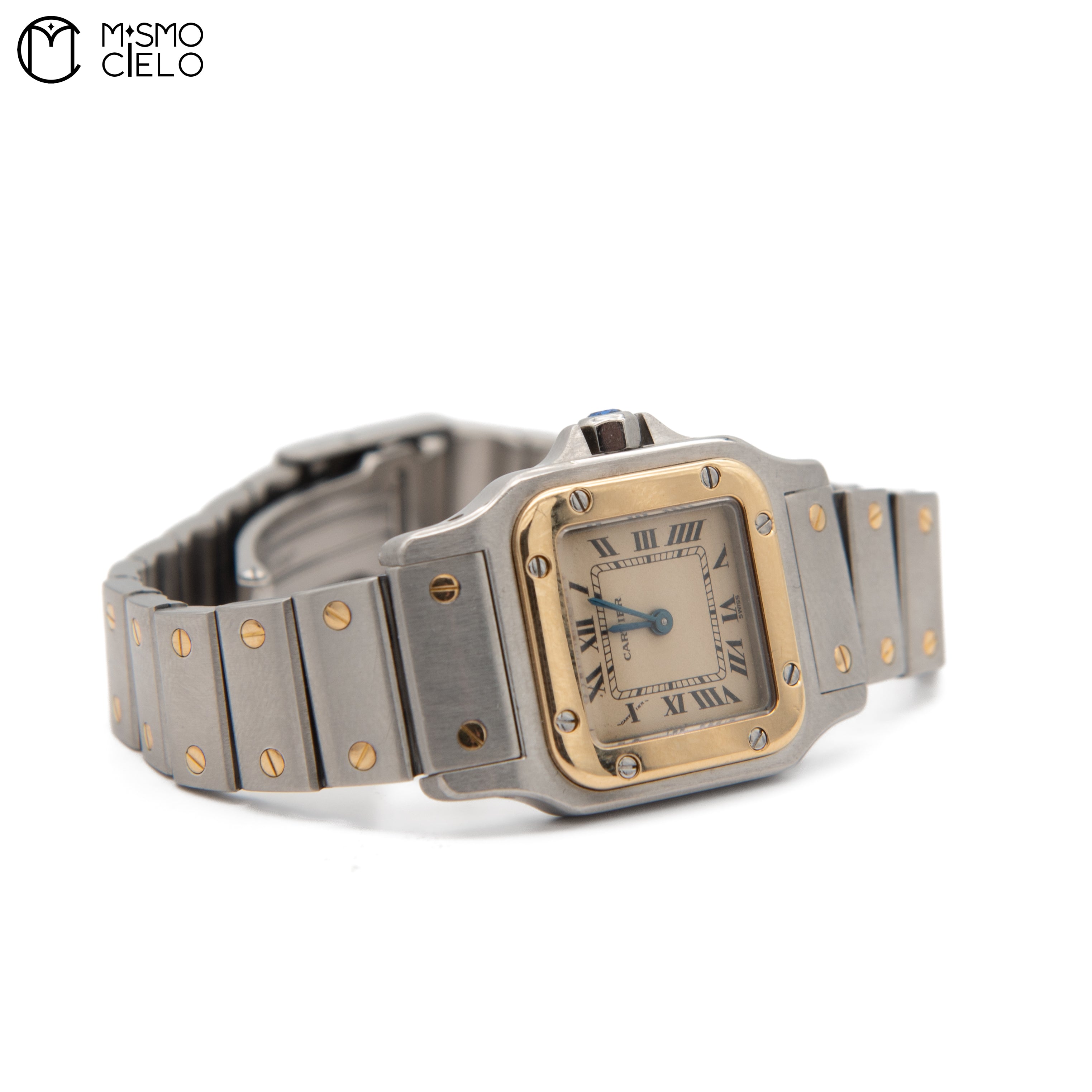 Santos Galbe SM Ivory Dial Watch