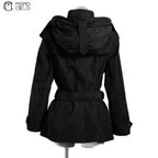 Black Short Trench Coat Brit Label