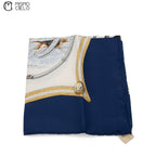 HERMES Le Laisser Courre Black Hunting Dogs Carre 90*