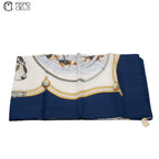 HERMES Le Laisser Courre Black Hunting Dogs Carre 90*