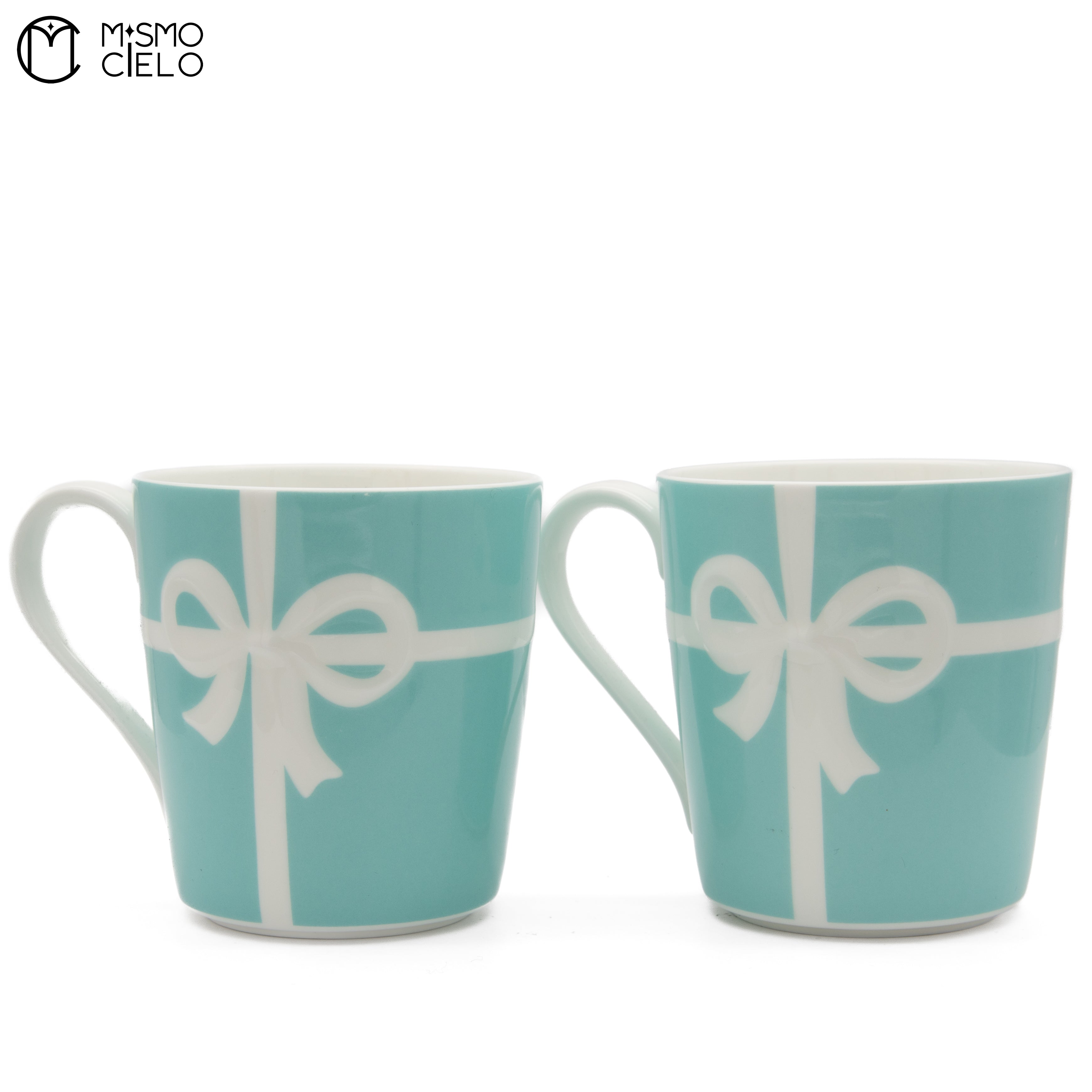 Pair Blue Cup with Bow