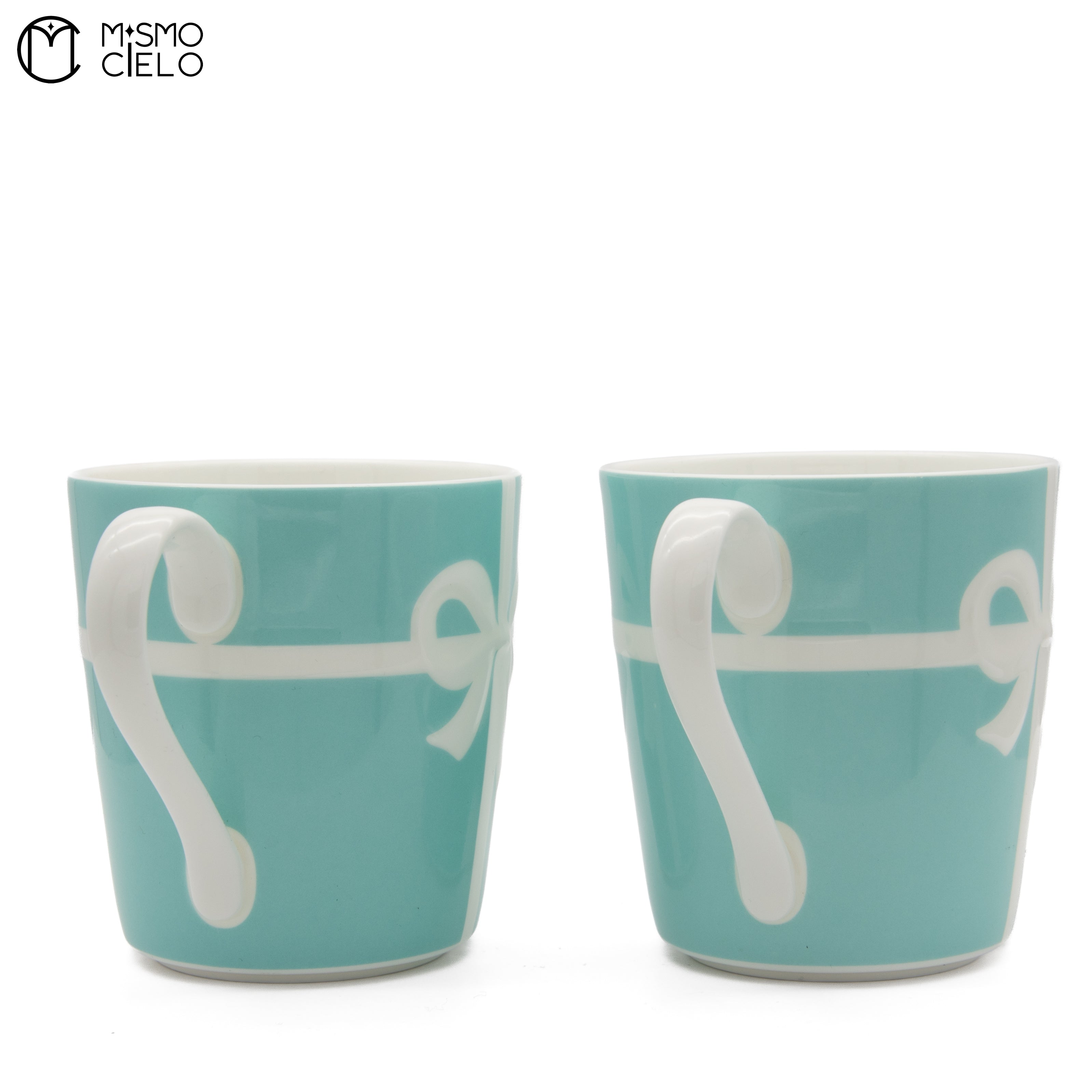 Pair Blue Cup with Bow