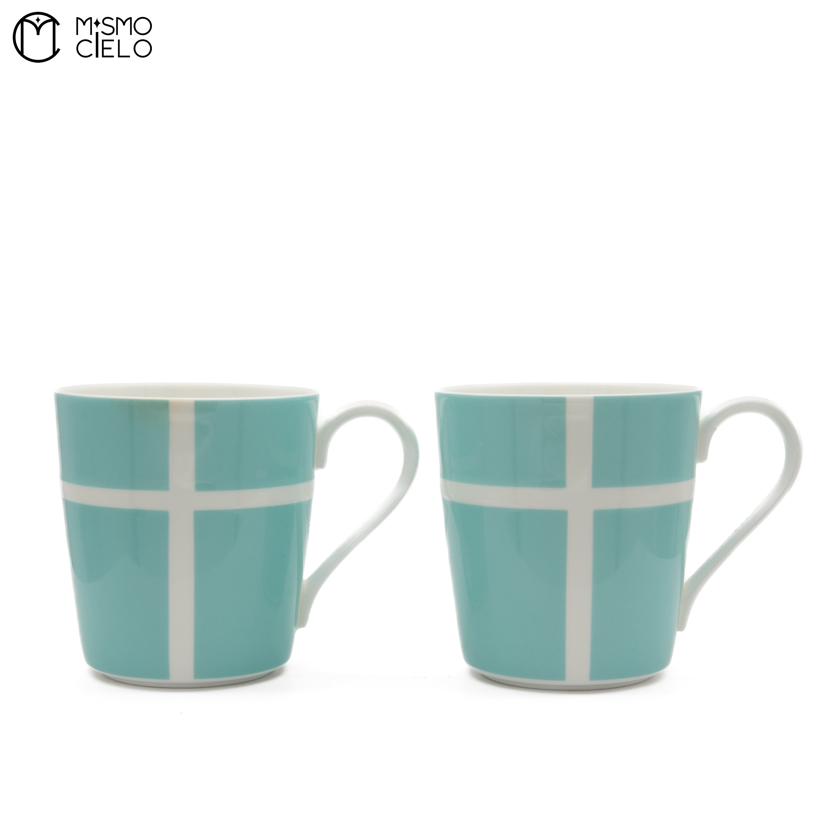Pair Blue Cup with Bow