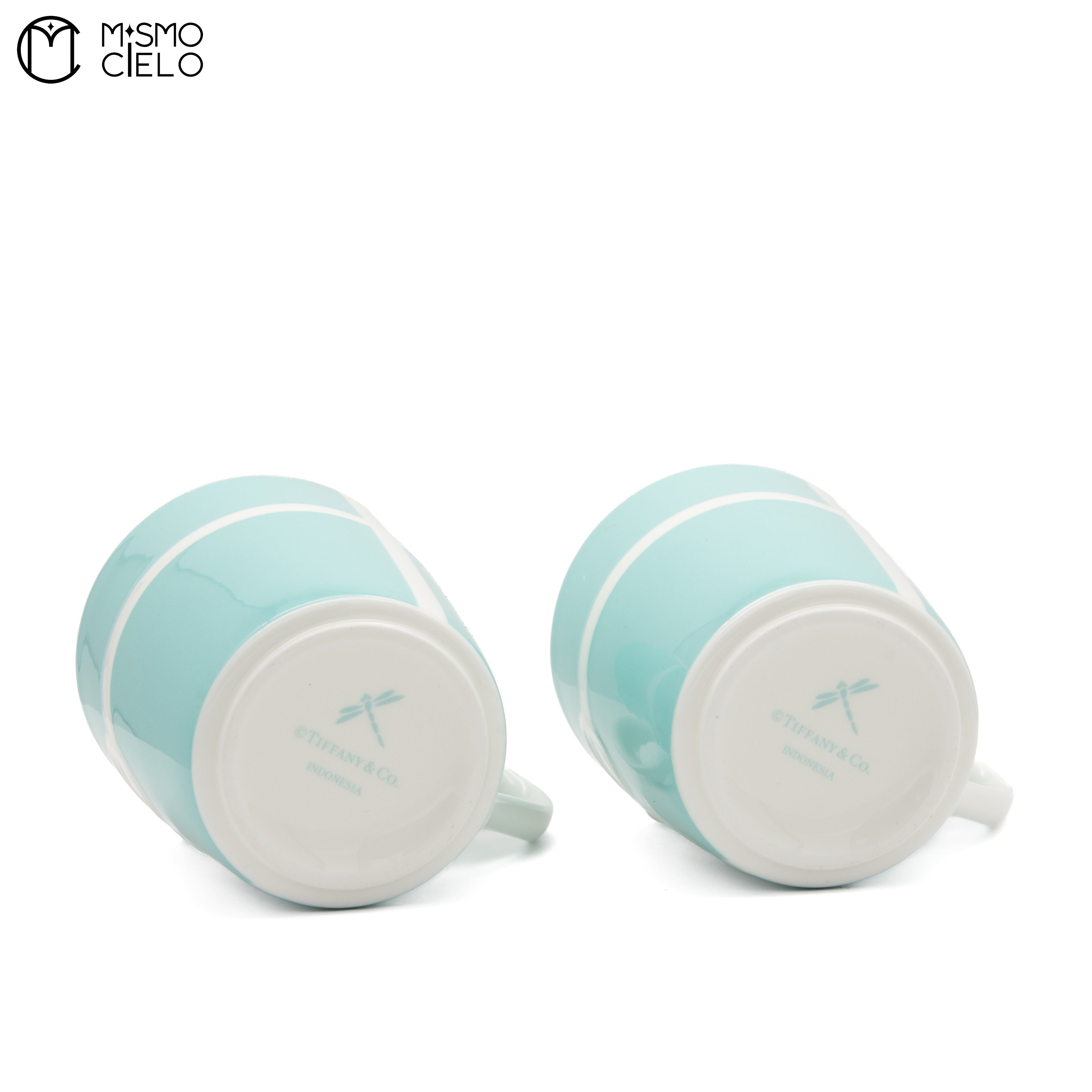 Pair Blue Cup with Bow