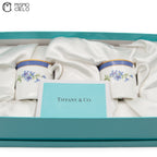 Pair Floral Cup and Saucer