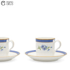 Pair Floral Cup and Saucer