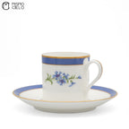 Pair Floral Cup and Saucer