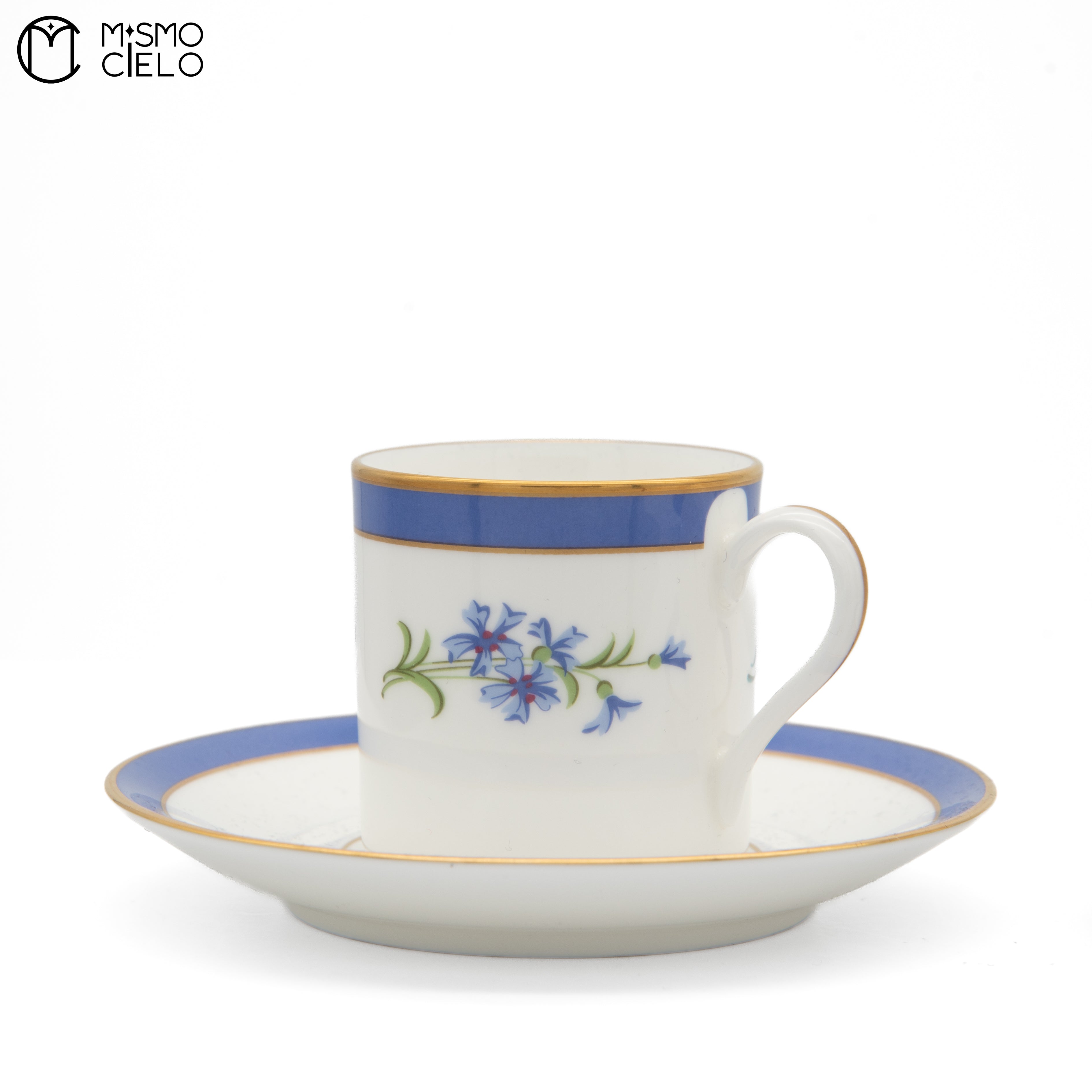 Pair Floral Cup and Saucer