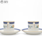 Pair Floral Cup and Saucer