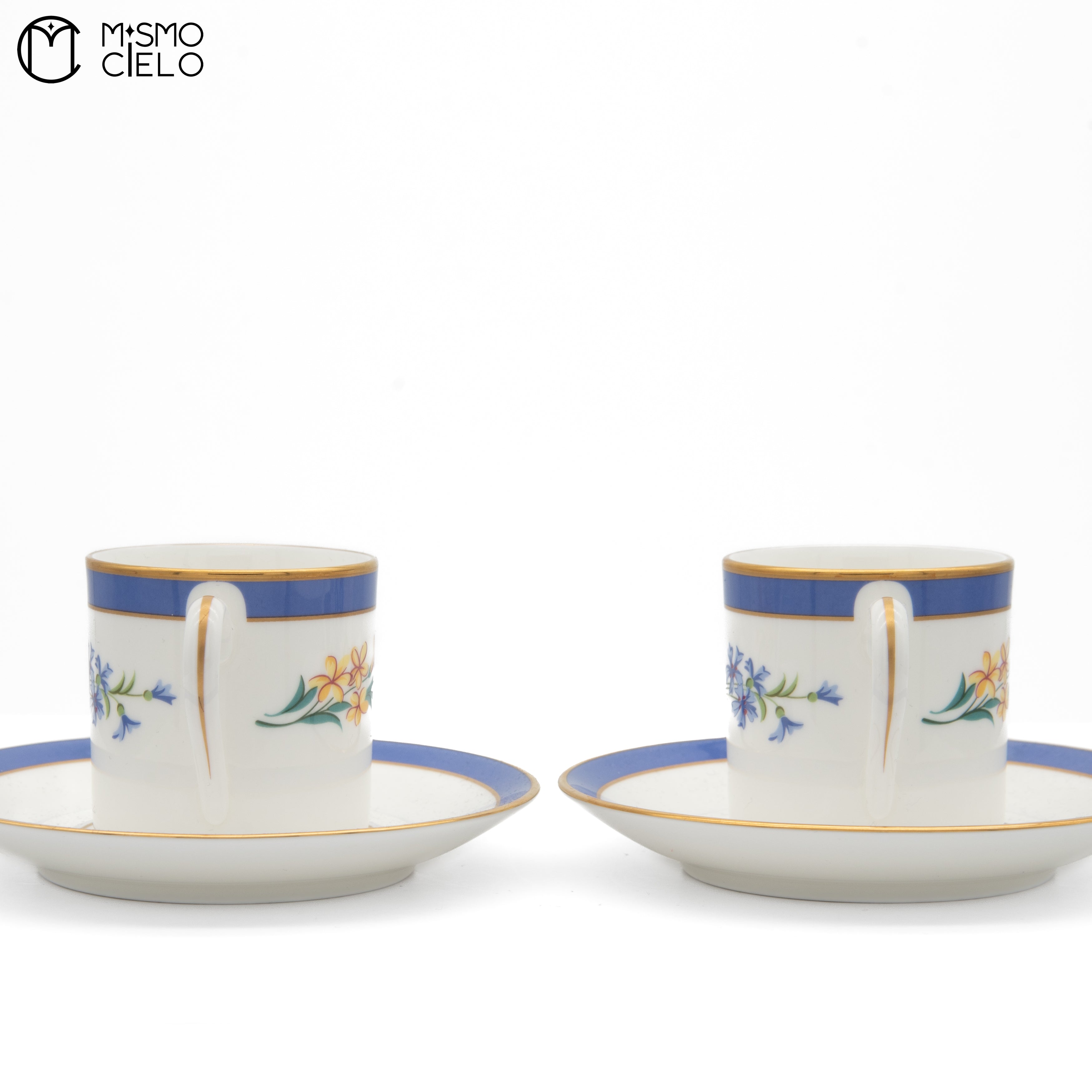 Pair Floral Cup and Saucer