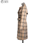 Check Nova Trench Coat Blue London Label