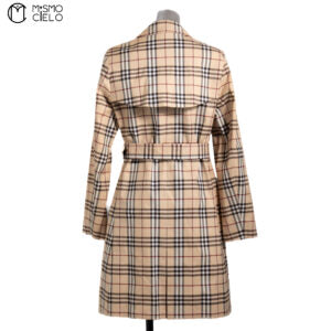 Check Nova Trench Coat Blue London Label