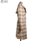 Check Nova Trench Coat Blue London Label